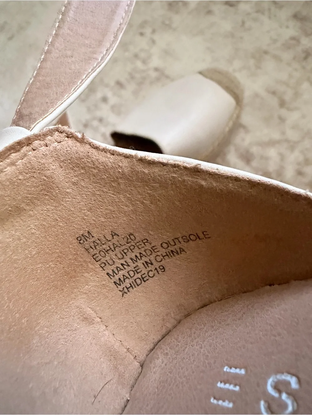 Esprit Women's Cream Espadrille Flats with Ankle Strap